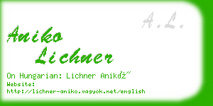 aniko lichner business card